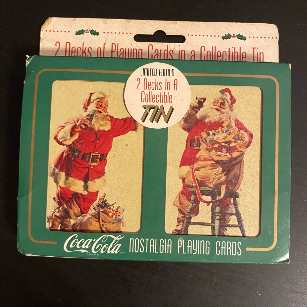 Coca-Cola Christmas Playing Cards in Tin